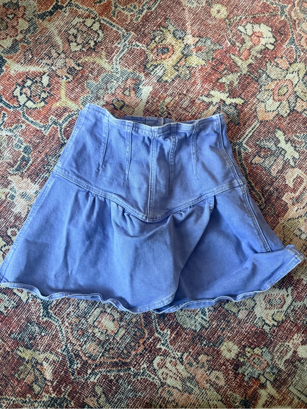 Isabel Marant Light Blue Flared Denim Skort